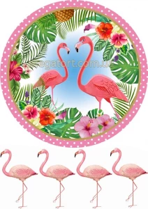 Вафельная картинка "Фламинго №2"
