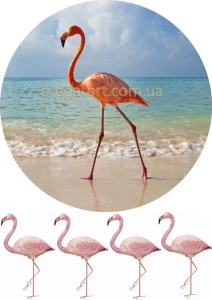 Вафельная картинка "Фламинго №3"