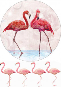 Вафельная картинка "Фламинго №5"