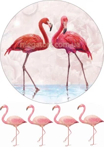 Вафельная картинка "Фламинго №5"