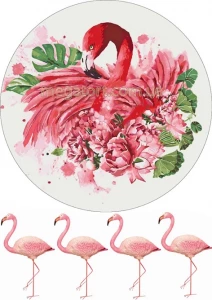 Вафельная картинка "Фламинго №8"