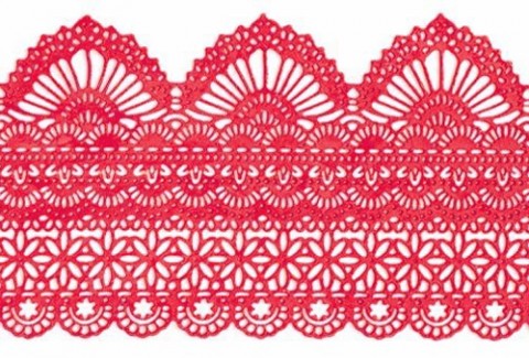 Кружево из айсинга №5 "Красное"