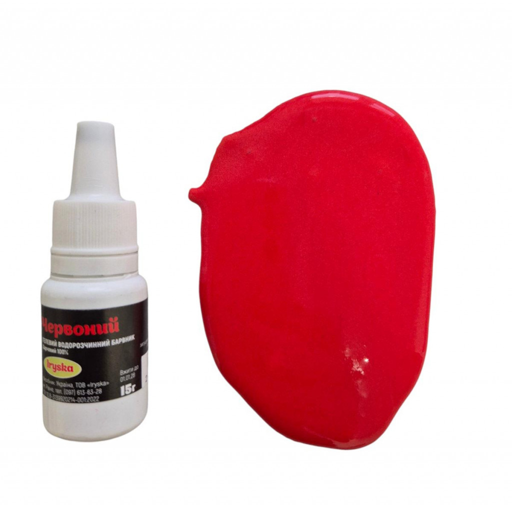 Гелевый краситель Iryska "Красный" 15г