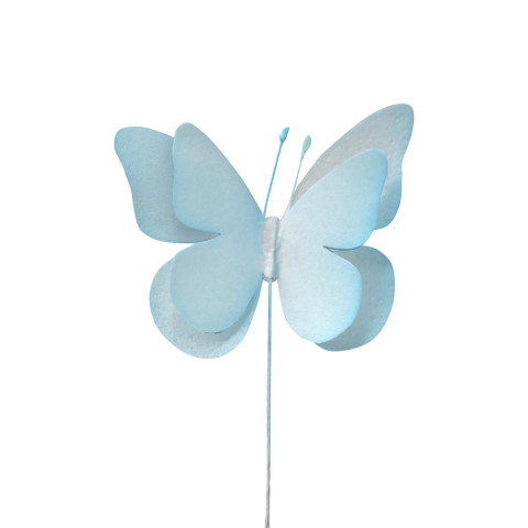 Вафельний метелик блакитний d-6см