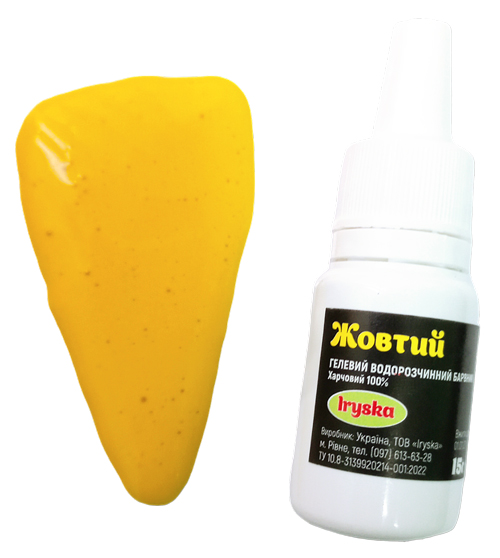 Гелевий барвник Iryska "Жовтий" 15г