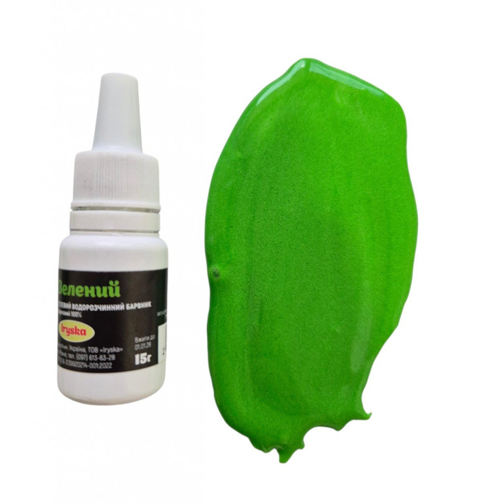 Гелевый краситель Iryska "Зеленый" 15г