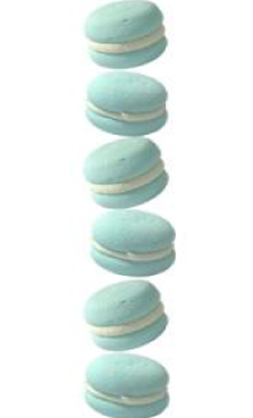 Набор безе Макаронс нежно-голубые 3см