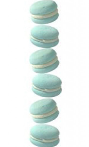 Набор безе Макаронс нежно-голубые 3см