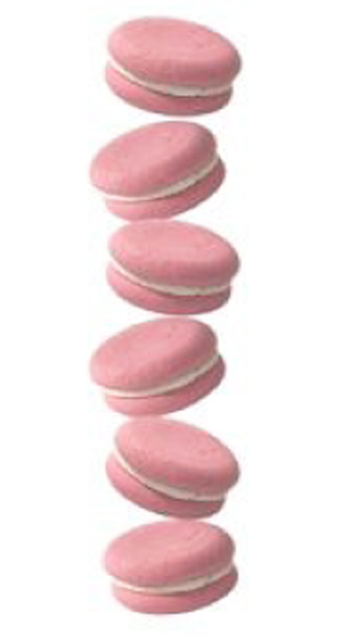 Набор безе Макаронс розовые 3см