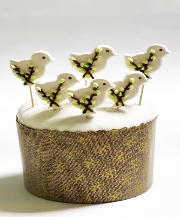 Цукрова прикраса "Курочка з вербою"