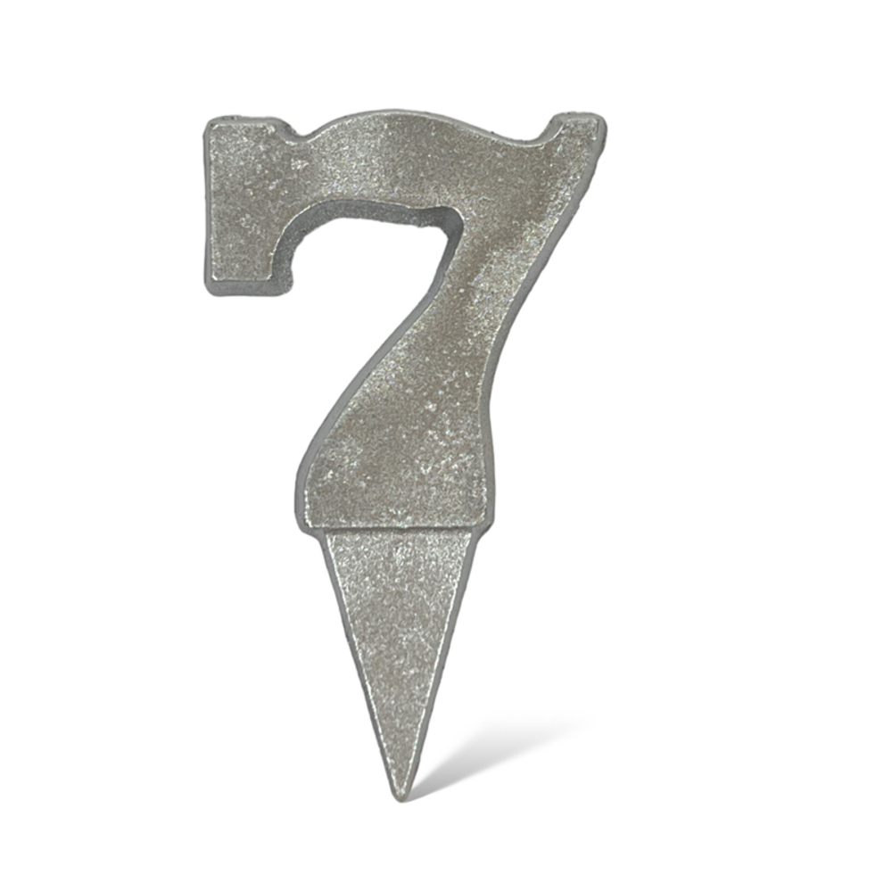 Шоколадная цифра 7 серебро