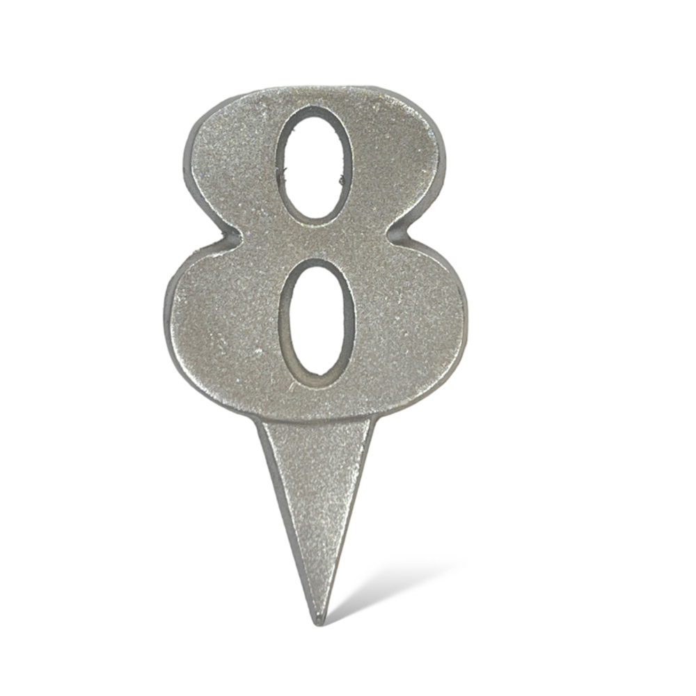 Шоколадная цифра 8 серебро