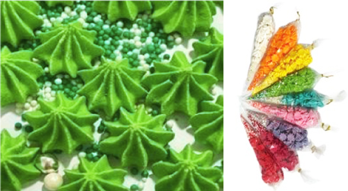 Набор меренга с посыпкой салатовая