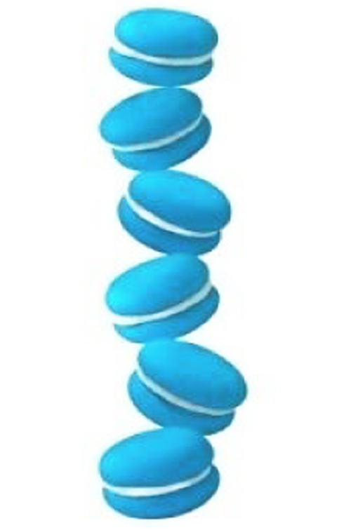 Набір безе Макаронс блакитні 3см