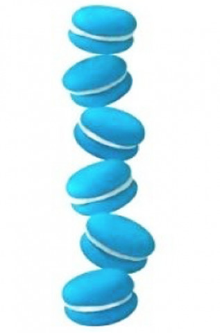 Набор безе Макаронс голубые 3см