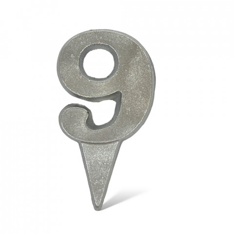 Шоколадна цифра 9 срібло
