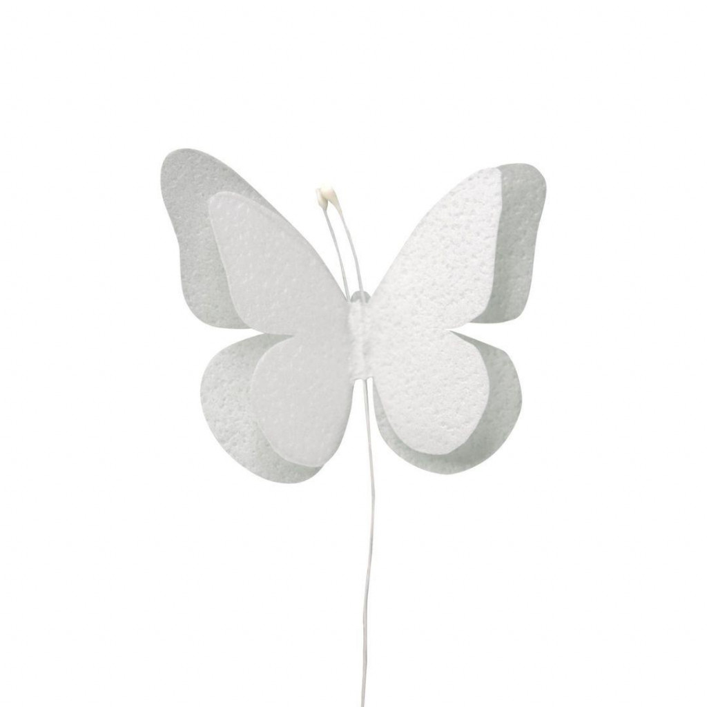 Вафельний метелик білий d-6см