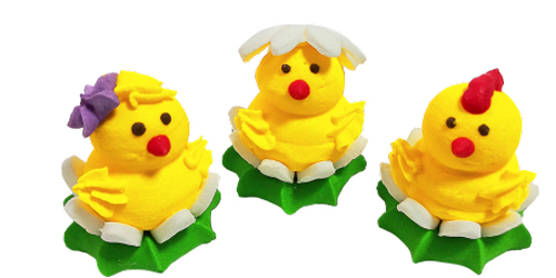 Сахарное украшение "Пасхальный цыплята малыши"