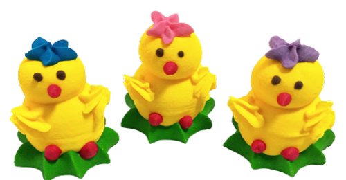 Сахарное украшение "Пасхальный Цыплята цветные"