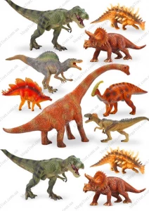Вафельна картинка для топерів та пряників Динозаври