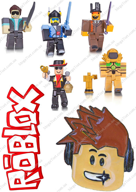 Вафельная картинка для топперов и пряников Роблокс мордочка