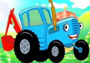 Вафельна картинка "Синій трактор №6"