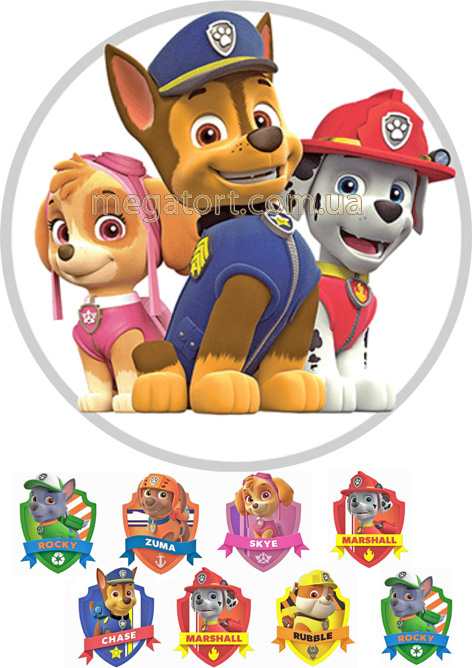 Вафельная картинка "Щенячий патруль №24"