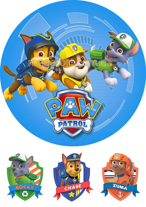 Вафельная картинка "Щенячий патруль №44"
