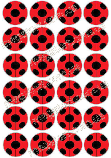 Вафельна картинка для капкейків №207