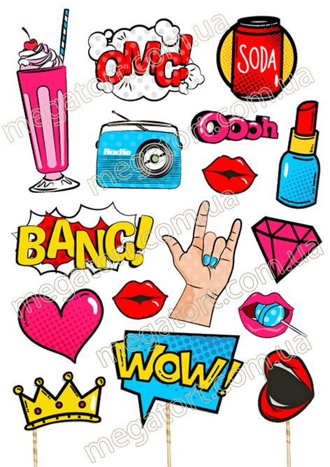 Вафельная картинка "Поп-арт №9"