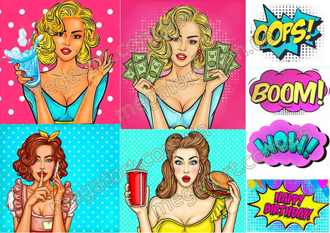 Вафельная картинка "Поп-арт №18"