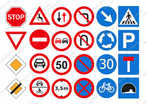 Вафельная картинка для топперов и пряников Дорожные знаки 3