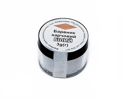 Сухой пищевой краситель Кондекор "Белій" 3г