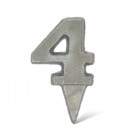 Шоколадная цифра 4 серебро