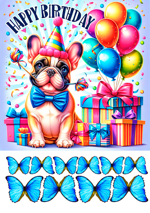 Вафельная картинка "День рождения №77"