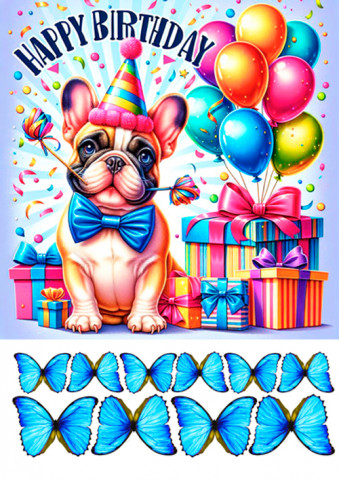 Вафельная картинка "День рождения №77"