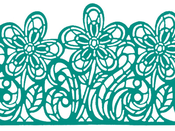 Кружево из айсинга №11 "Бирюза"