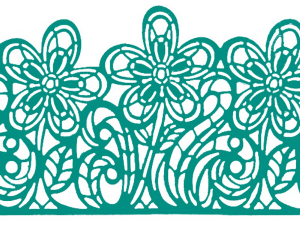 Кружево из айсинга №11 "Бирюза"