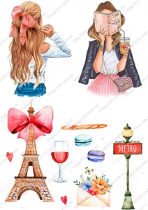 Вафельна картинка для топерів та пряників Для дівчини Франція