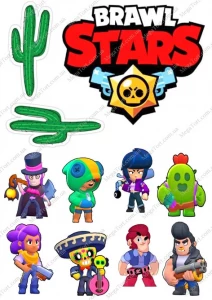 Вафельна картинка для топерів та пряників Brawl Stars лого