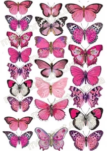 Вафельная картинка "Бабочки №54"