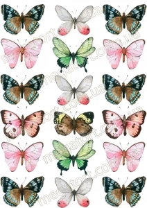 Вафельная картинка "Бабочки №58"
