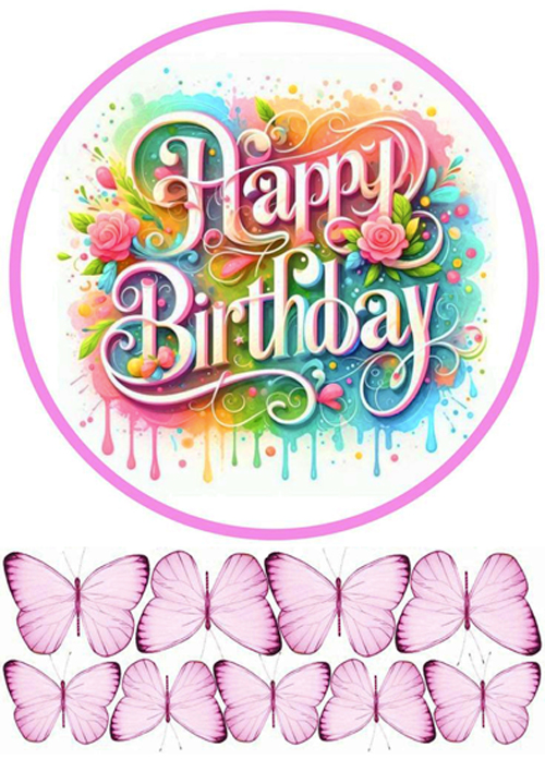 Вафельная картинка "День рождения №81"