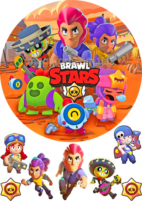 Вафельная картинка "Бравл Старс №30"