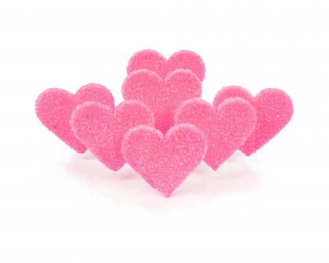 Набір топерів Сердечка цукрові рожеві 7шт