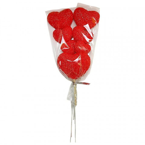 Набір топерів Сердечка велюрові рожеві 7шт