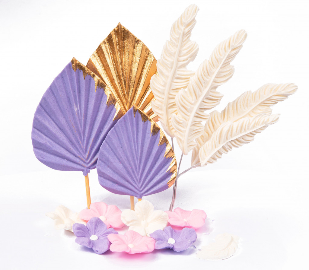 Набір цукрових топерів Фантазія лаванда в золоті