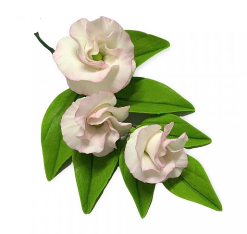 Сахарное украшение Веточка эустомы тонированная