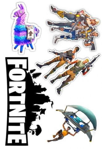 Вафельная картинка для топперов и пряников Fortnite