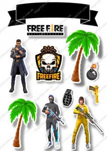 Вафельная картинка для топперов и пряников Free Fire